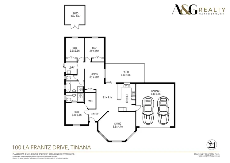 Floorplan of Homely house listing, 100 La Frantz Dr, Tinana QLD 4650