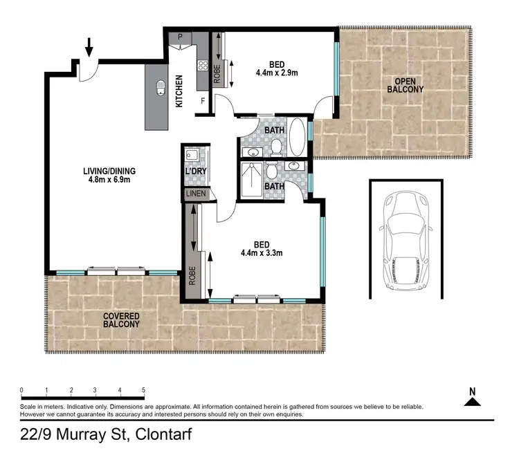 Floorplan of Homely unit listing, Unit 22/9 Murray St, Clontarf QLD 4019