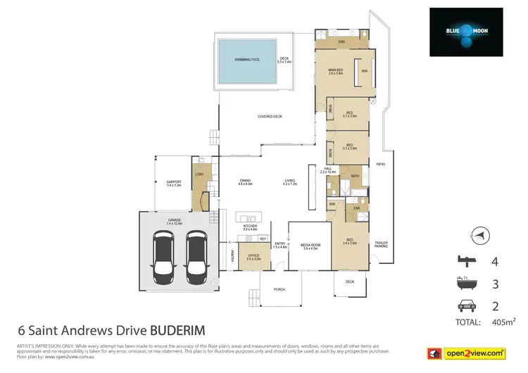 Floorplan of Homely house listing, 6 St Andrews Dr, Buderim QLD 4556