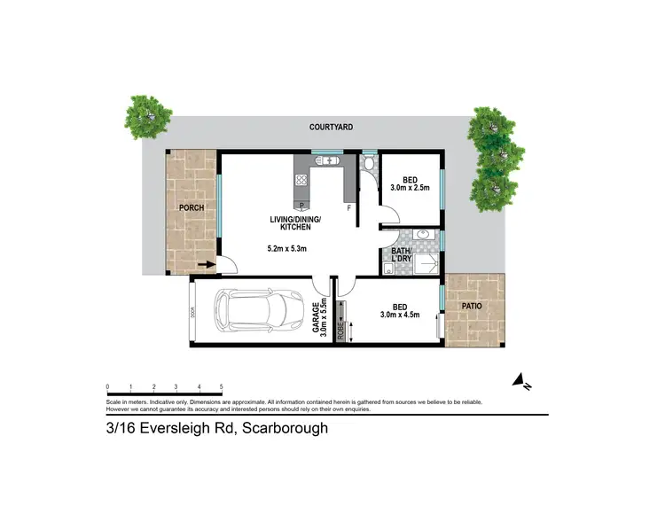 Floorplan of Homely unit listing, 3/16 Eversleigh Road, Scarborough QLD 4020