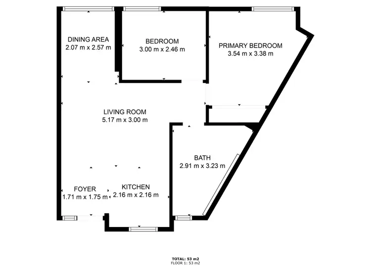 Floorplan of Homely unit listing, Unit 17F/47 Herdsman Pde, Wembley WA 6014