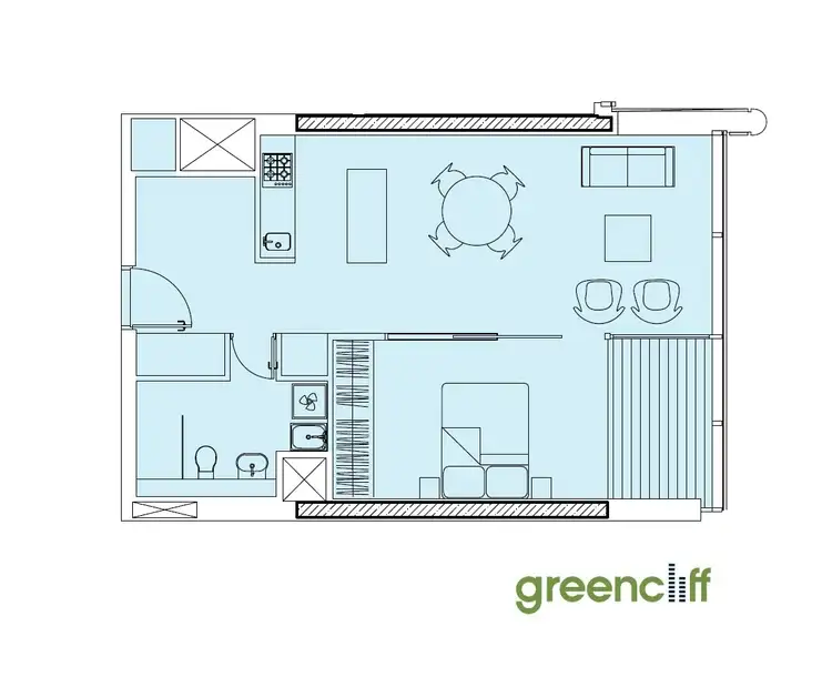 Floorplan of Homely apartment listing, 2306/101 Bathurst St, Sydney NSW 2000