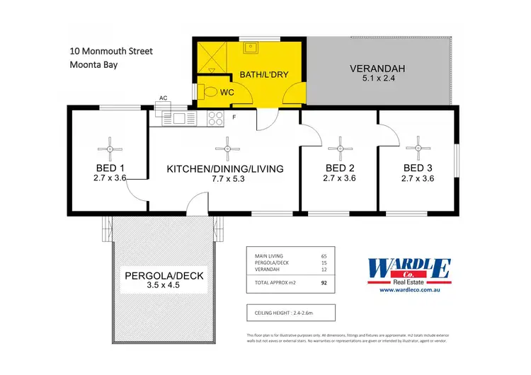 Floorplan of Homely house listing, 10 Monmouth St, Moonta Bay SA 5558