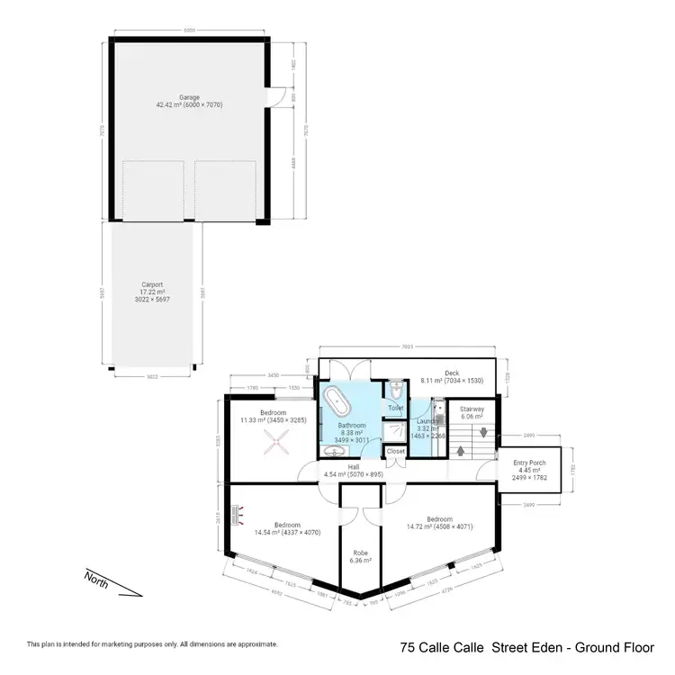 Floorplan of Homely house listing, 75-77 Calle Calle St, Eden NSW 2551