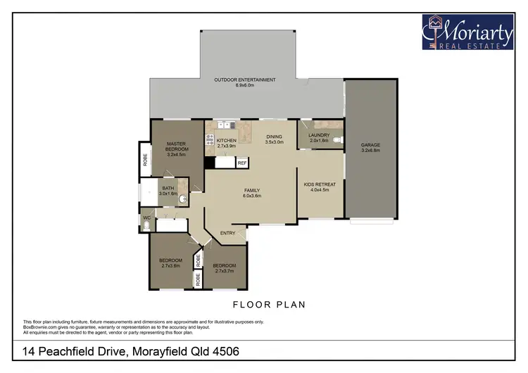 Floorplan of Homely house listing, 14 Peachfield Dr, Morayfield QLD 4506