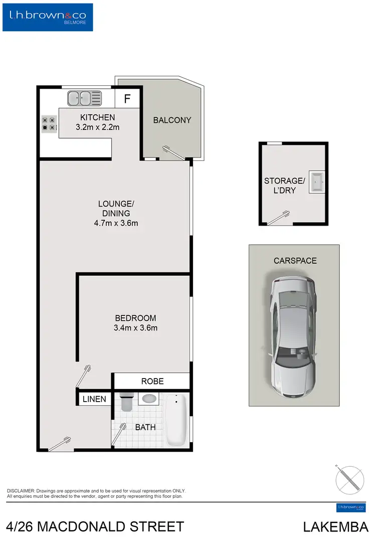 Floorplan of Homely unit listing, Unit 4/26 Macdonald St, Lakemba NSW 2195