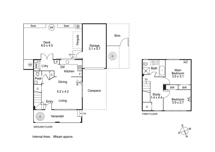 Floorplan of Homely townhouse listing, 3/90 Halifax Street, Brighton VIC 3186