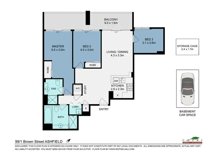 Floorplan of Homely apartment listing, 99/1 Brown Street, Ashfield NSW 2131