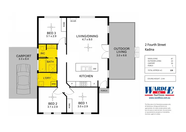 Floorplan of Homely house listing, 2 Fourth St, Kadina SA 5554
