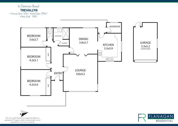 Floorplan of Homely house listing, 6 Denman Rd, Trevallyn TAS 7250