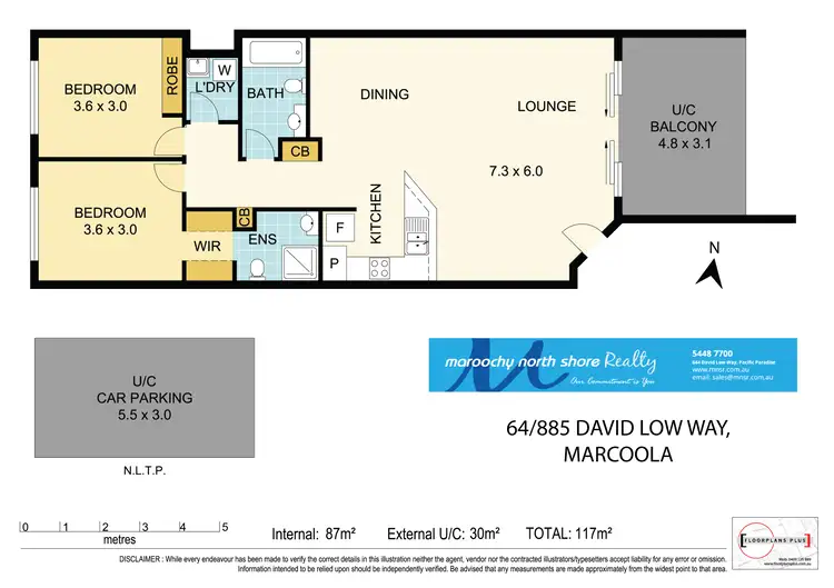Floorplan of Homely unit listing, Unit 64/885 David Low Way, Marcoola QLD 4564