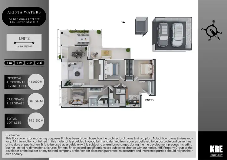 Floorplan of Homely apartment listing, Unit 2/2-8 Broadoaks Street, Ermington NSW 2115