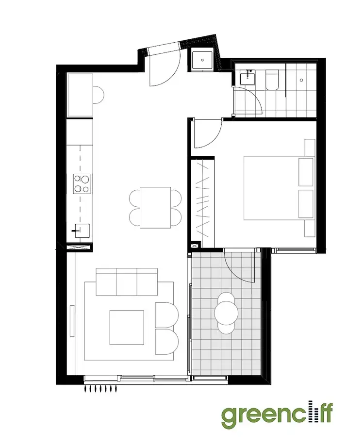 Floorplan of Homely apartment listing, 703E/85 O'Connor St, Chippendale NSW 2008