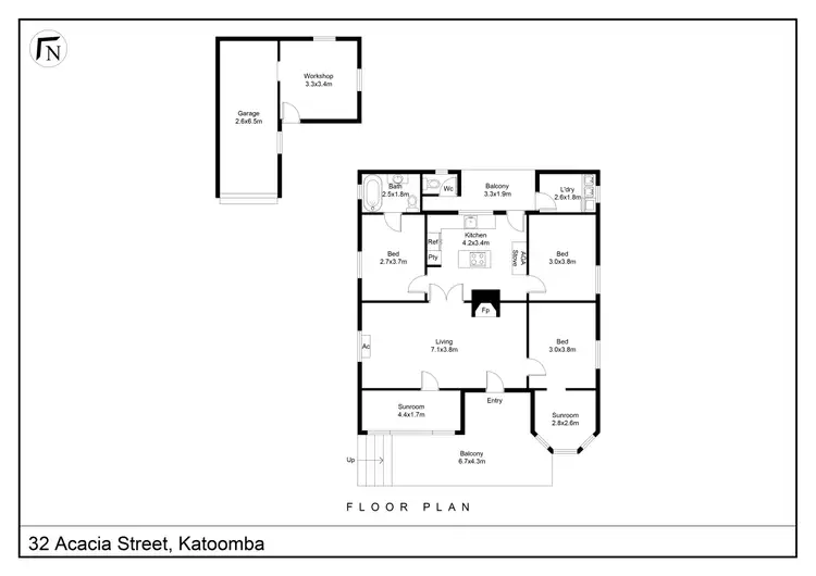 Floorplan of Homely house listing, 32 Acacia St, Katoomba NSW 2780