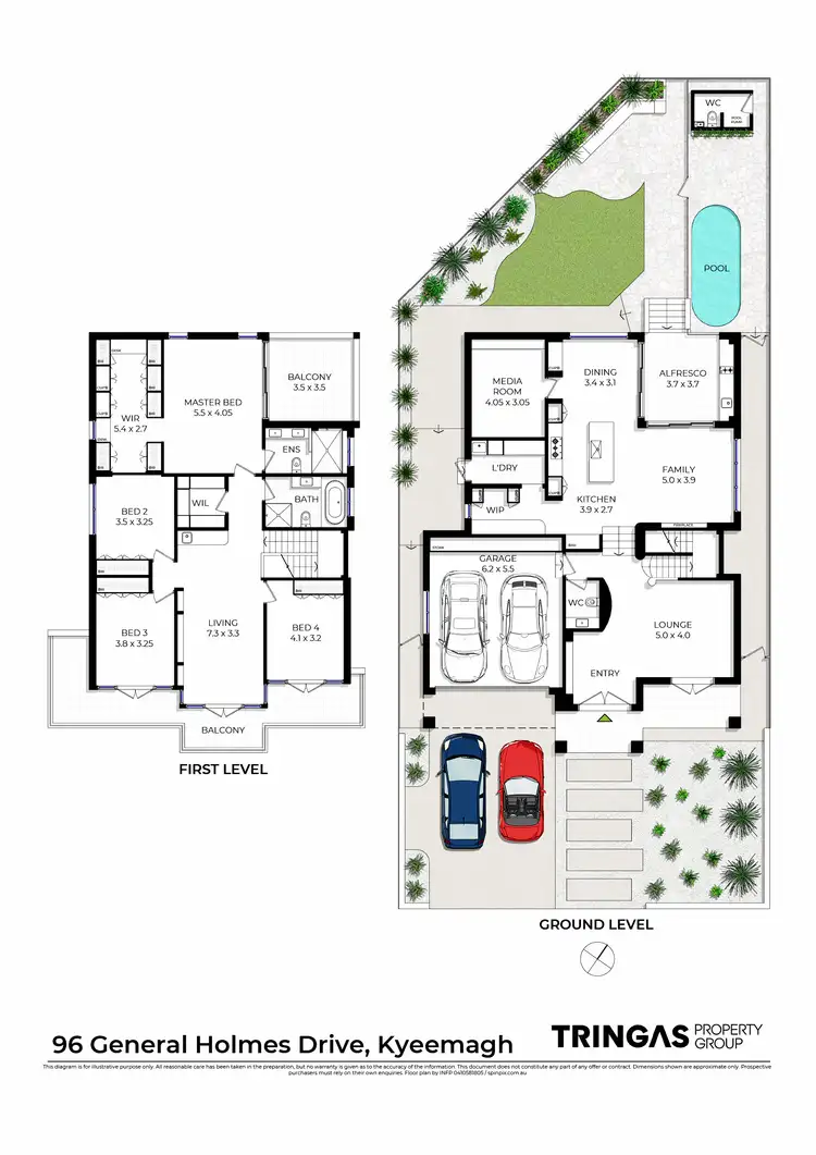 Floorplan of Homely house listing, 96 General Holmes Dr, Kyeemagh NSW 2216