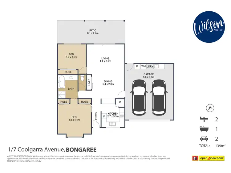 Floorplan of Homely villa listing, Unit 1/7 Coolgarra Ave, Bongaree QLD 4507