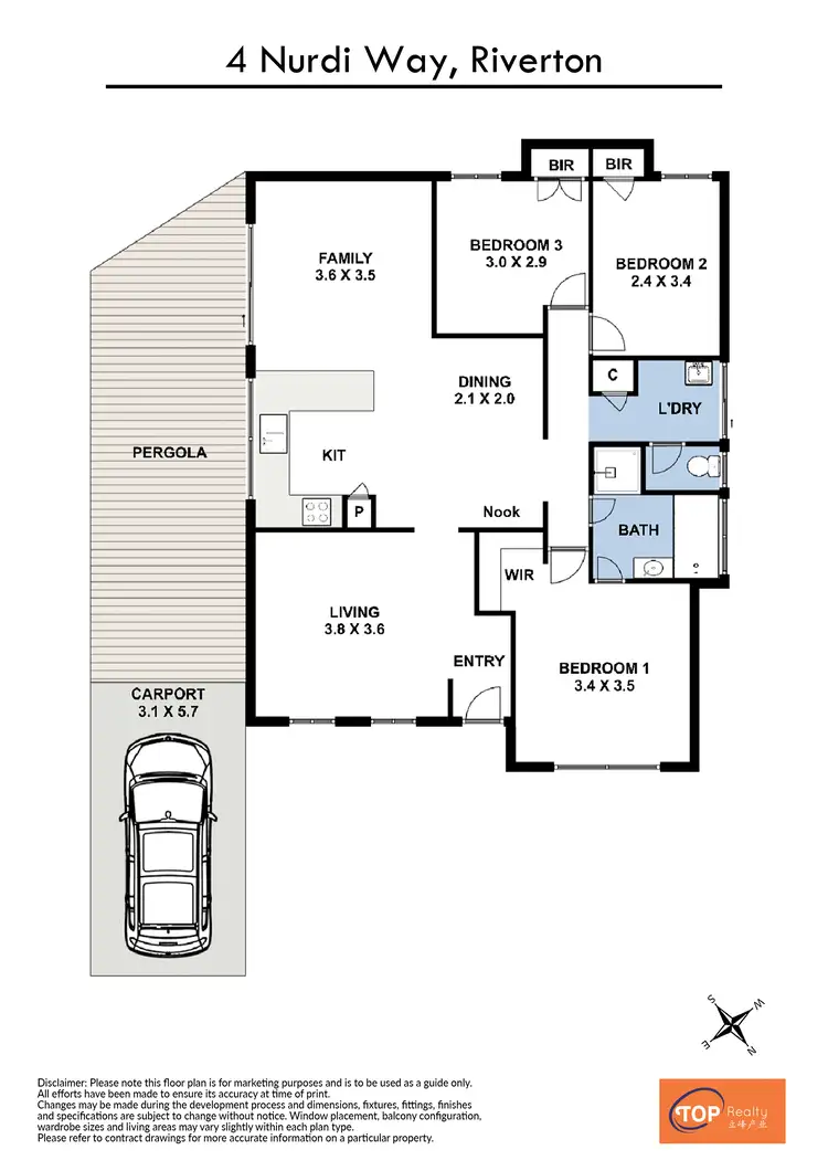 Floorplan of Homely house listing, 4 Nurdi Way, Riverton WA 6148