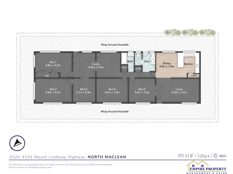 Floorplan of Homely rural property listing, 4524-4534 Mount Lindesay Hwy, North Maclean QLD 4280