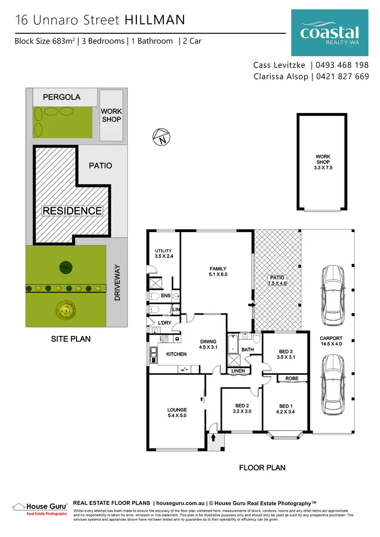 Floorplan of Homely house listing, 16 Unnaro St, Hillman WA 6168