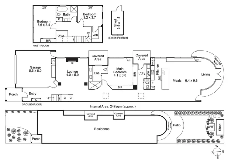 Floorplan of Homely townhouse listing, 8A Tatong Road, Brighton East VIC 3187