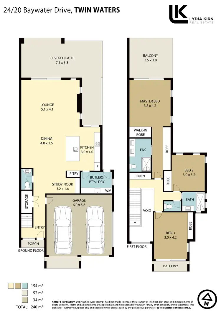Floorplan of Homely semi-detached listing, Unit 24/20 Baywater Dr, Twin Waters QLD 4564