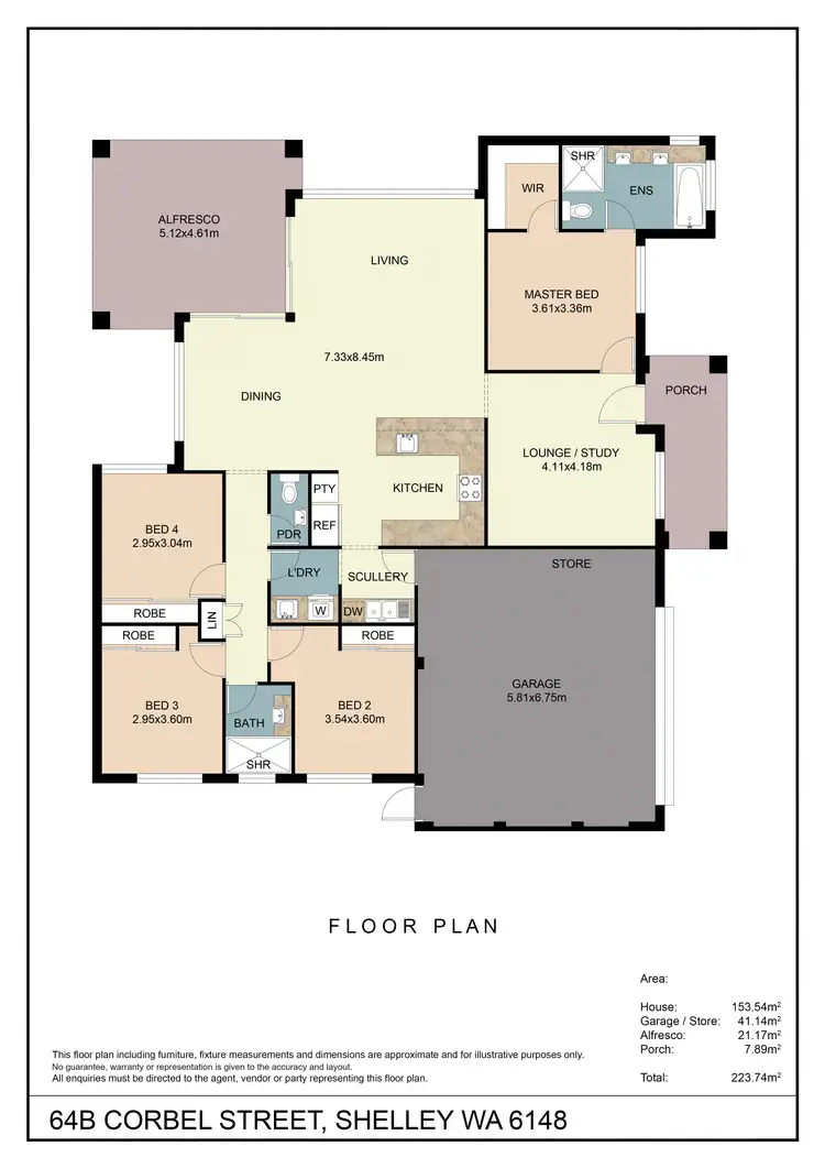 Floorplan of Homely house listing, 64B Corbel Street, Shelley WA 6148