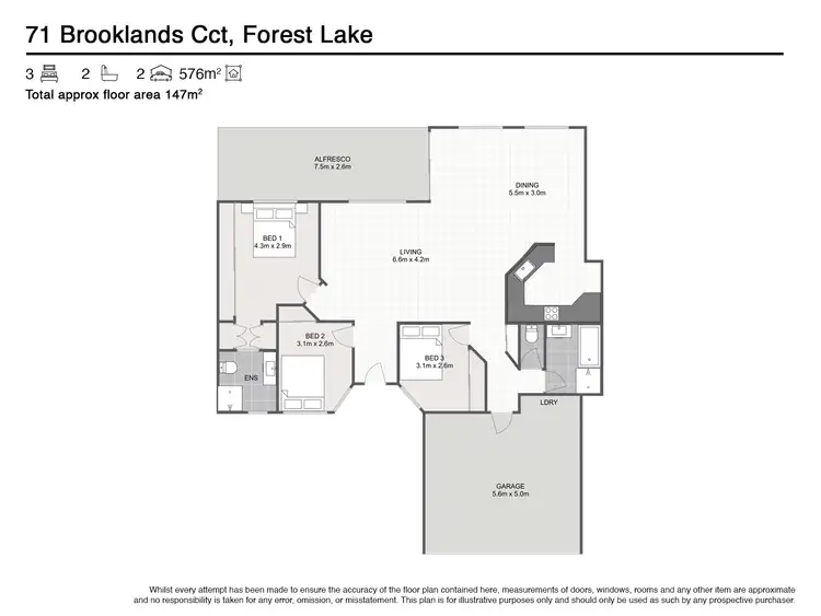 Floorplan of Homely house listing, 71 Brooklands Cct, Forest Lake QLD 4078