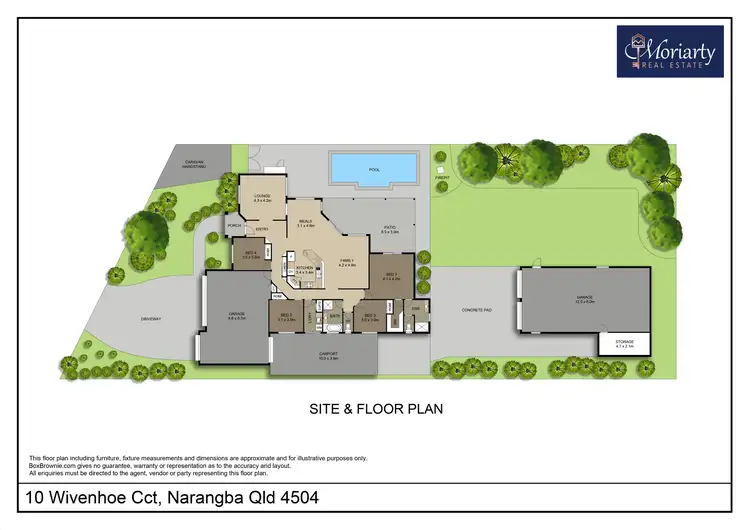 Floorplan of Homely house listing, 10 Wivenhoe Cct, Narangba QLD 4504