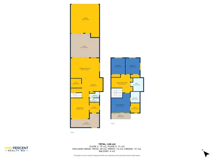 Floorplan of Homely townhouse listing, Unit 35/5 Bower Dr, Erskine WA 6210