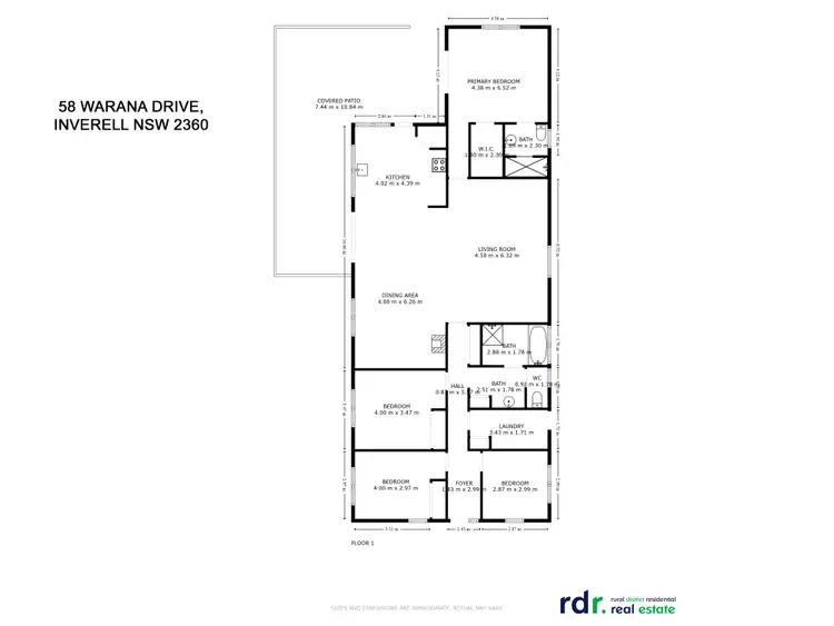 Floorplan of Homely rural property listing, 58 Warana Drive, Inverell NSW 2360