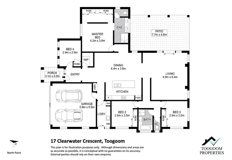 Floorplan of Homely house listing, 17 Clearwater Cres, Toogoom QLD 4655