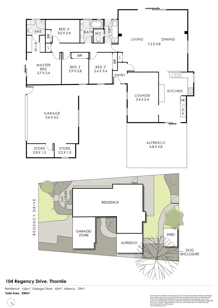 Floorplan of Homely house listing, 104 Regency Drive, Thornlie WA 6108