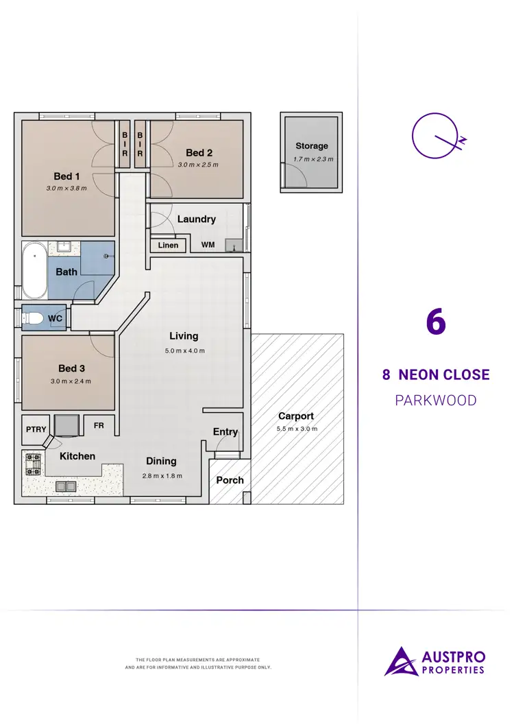 Floorplan of Homely house listing, Unit 6/8 Neon Close, Parkwood WA 6147
