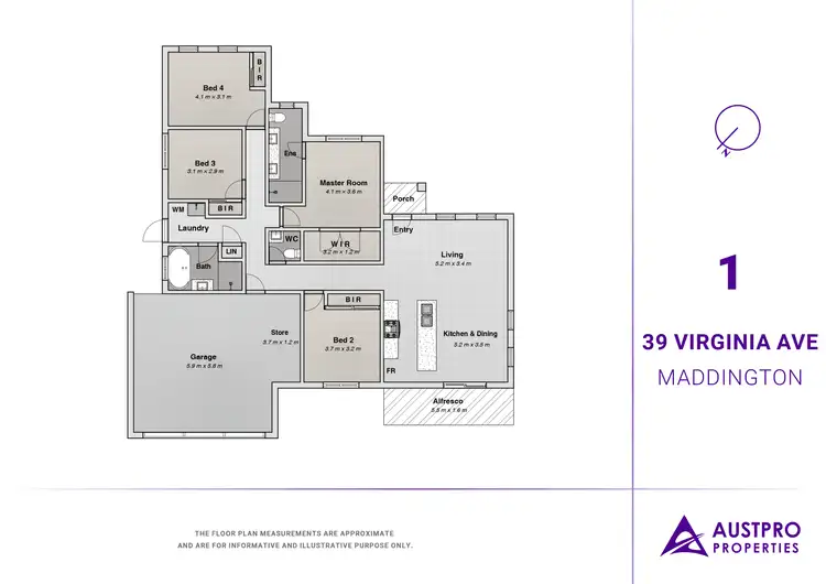 Floorplan of Homely house listing, 1/39 Virginia Avenue, Maddington WA 6109