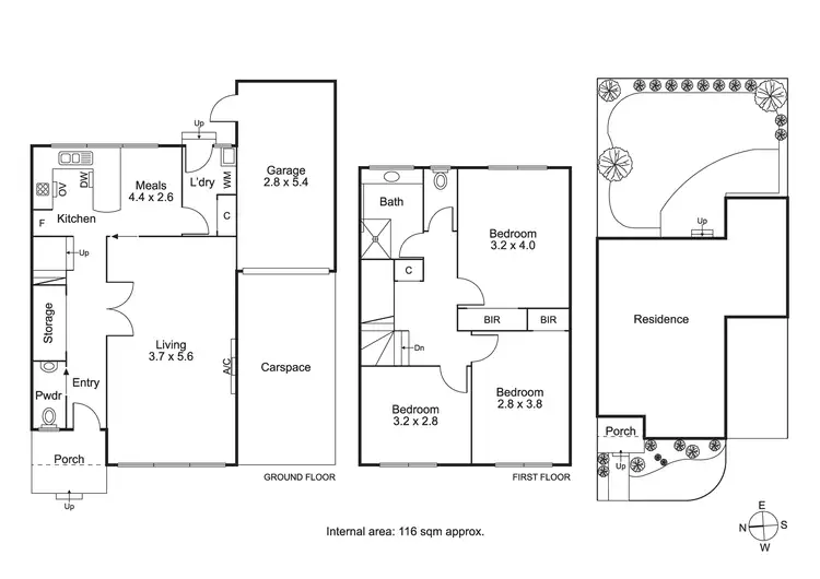 Floorplan of Homely townhouse listing, 7/126 Were Street, Brighton VIC 3186