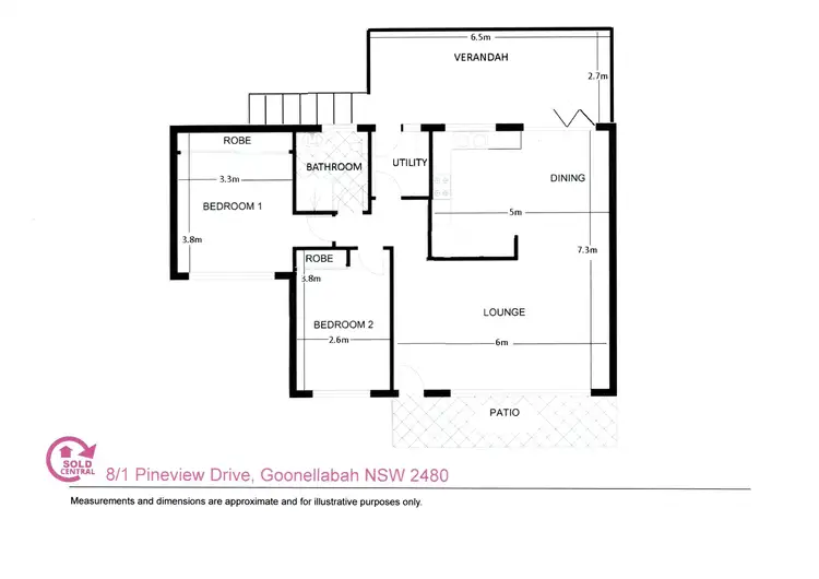 Floorplan of Homely unit listing, Unit 8/1 Pineview Dr, Goonellabah NSW 2480