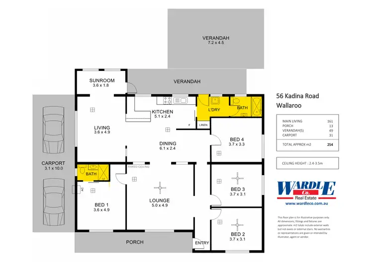 Floorplan of Homely house listing, 56 Kadina Rd, Wallaroo SA 5556