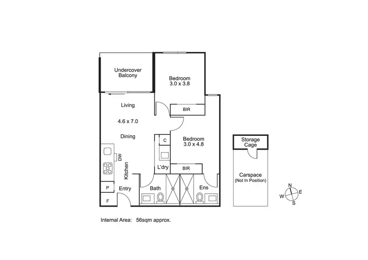 Floorplan of Homely apartment listing, 210/33 Crisp Street, Hampton VIC 3188
