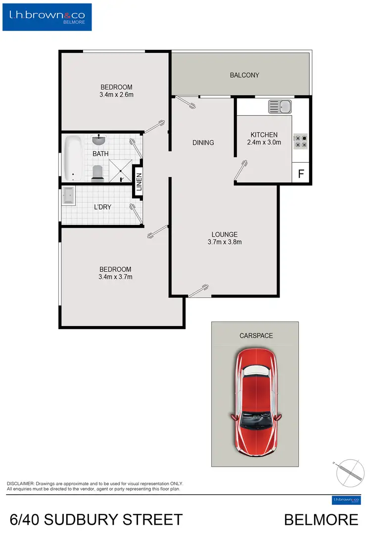 Floorplan of Homely unit listing, Unit 6/40 Sudbury Street, Belmore NSW 2192
