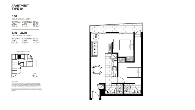 Floorplan of Homely apartment listing, 1710/555 Swanston St, Carlton VIC 3053