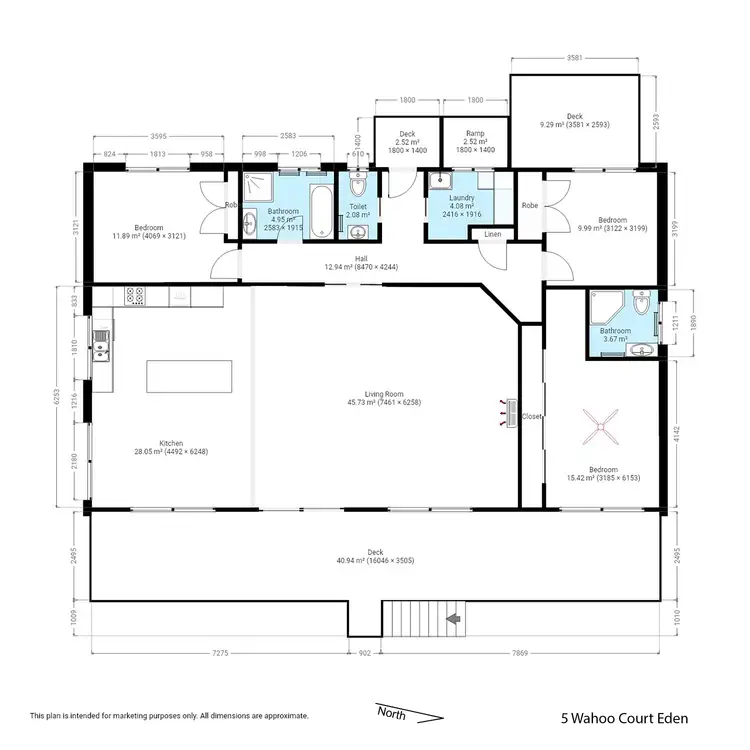 Floorplan of Homely house listing, 5 Wahoo Ct, Eden NSW 2551