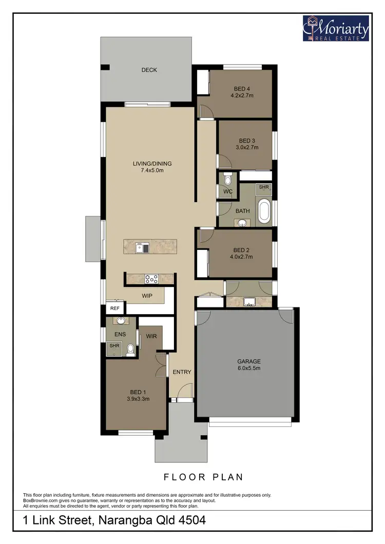Floorplan of Homely house listing, 1 Link St, Narangba QLD 4504