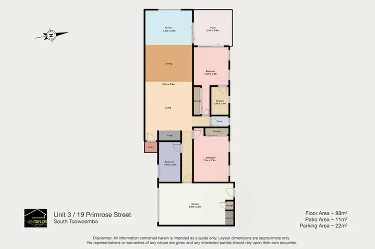 Floorplan of Homely unit listing, Unit 3/19 Primrose St, South Toowoomba QLD 4350