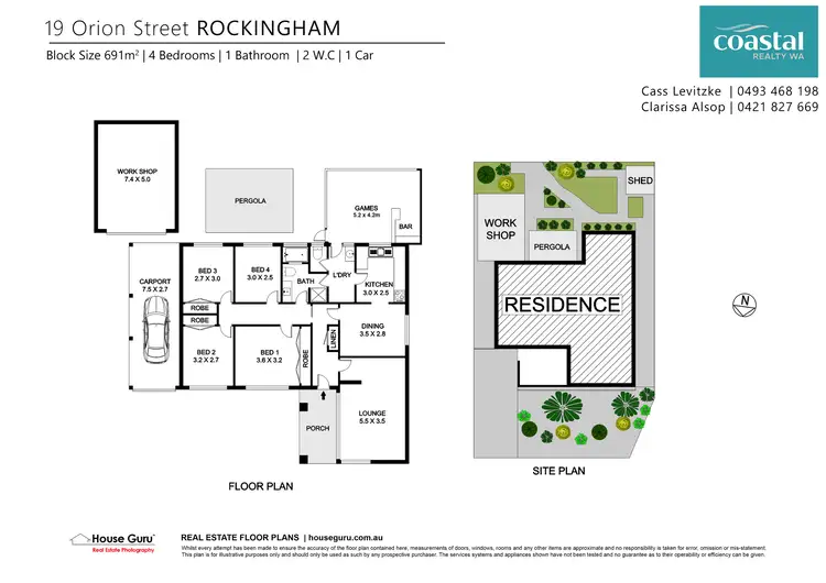 Floorplan of Homely house listing, 19 Orion St, Rockingham WA 6168