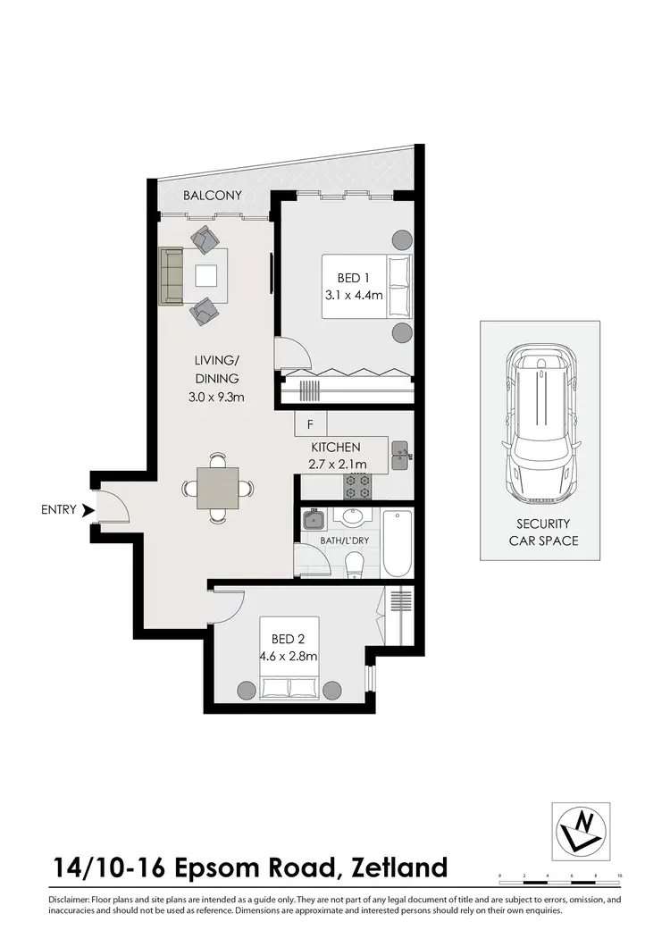 Floorplan of Homely apartment listing, 14/10-16 Epsom Rd, Zetland NSW 2017