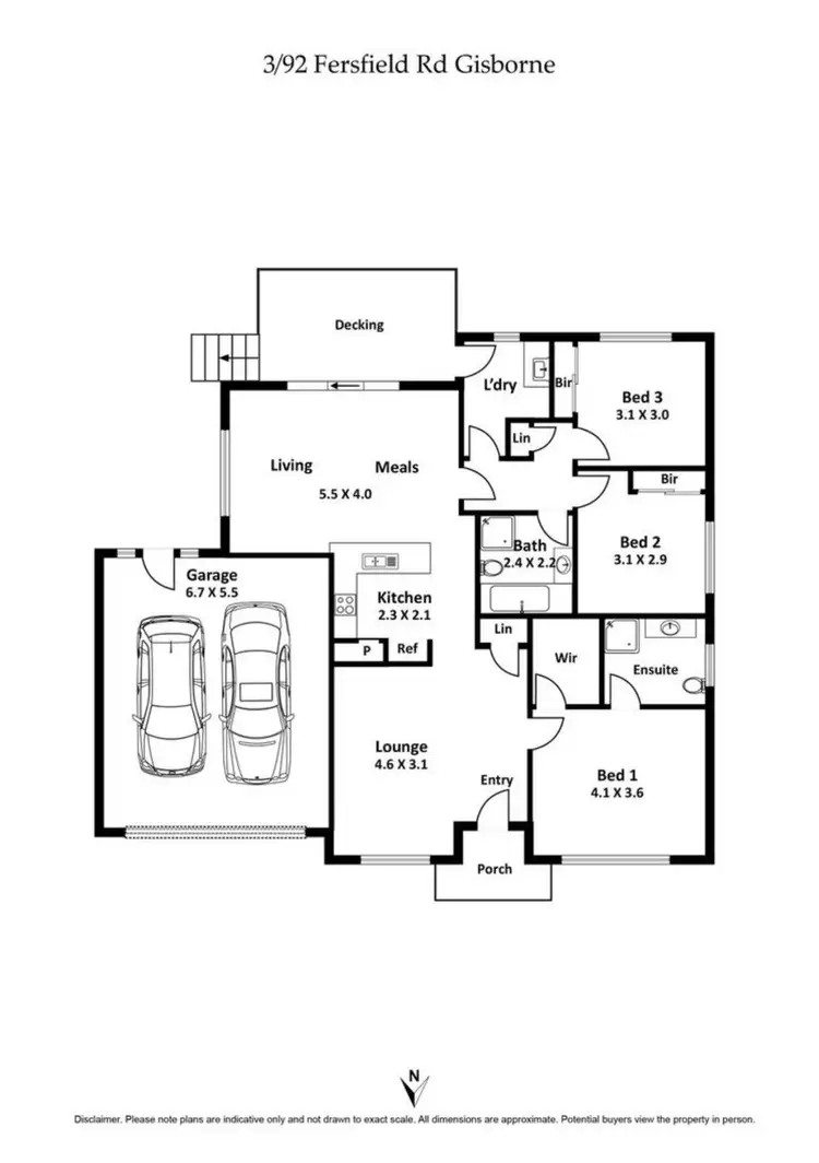 Floorplan of Homely unit listing, Unit 3/92 Fersfield Rd, Gisborne VIC 3437