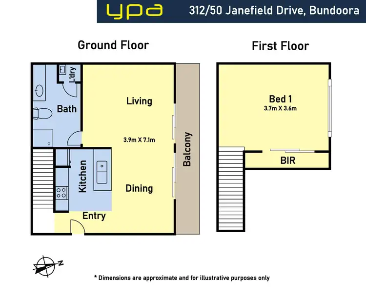Floorplan of Homely apartment listing, Unit 312/50 Janefield Dr, Bundoora VIC 3083