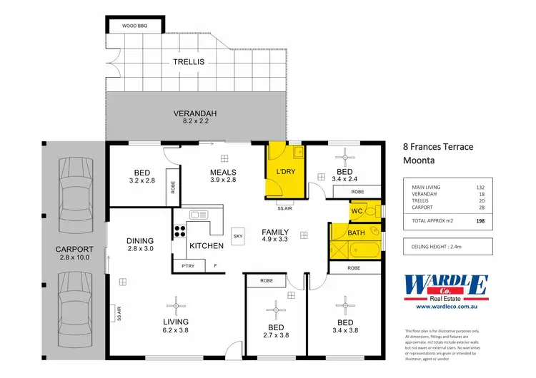 Floorplan of Homely house listing, 8 Frances Tce, Moonta SA 5558