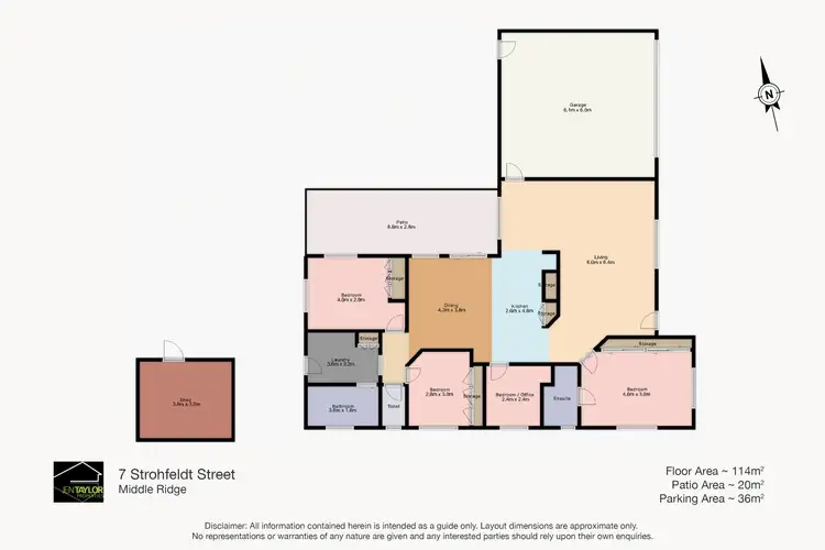 Floorplan of Homely house listing, 7 Strohfeldt St, Middle Ridge QLD 4350