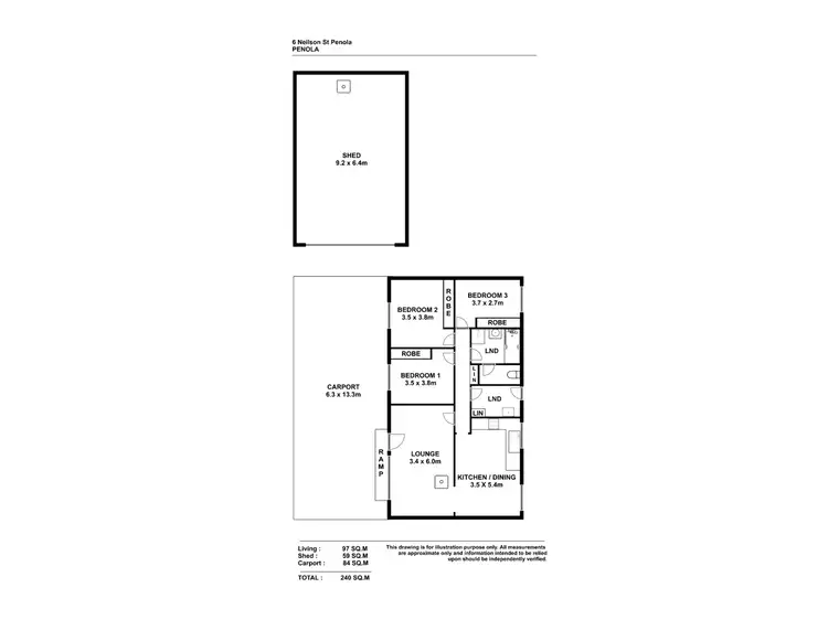 Floorplan of Homely house listing, 6 Neilson St, Penola SA 5277